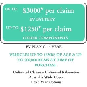 The EV Plan C - 3 Year warranty offers comprehensive coverage and peace of mind for electric vehicle owners.