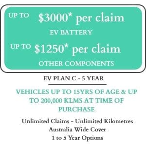 The EV Plan C - 5 Year warranty offers comprehensive coverage and peace of mind for electric vehicle owners.