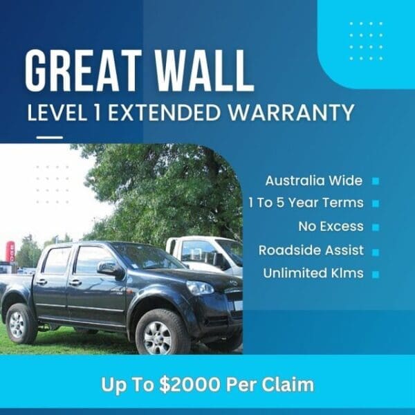 Great Wall Level 1 Extended Warranty coverage with up to $2000 per claim.