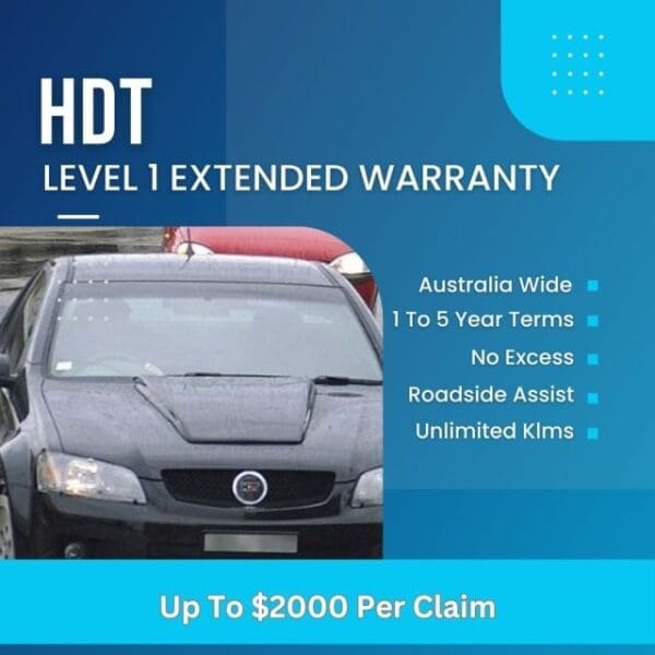 HDT Level 1 Extended Warranty coverage offering protection for vehicle components, including engine, transmission, and electrical systems.